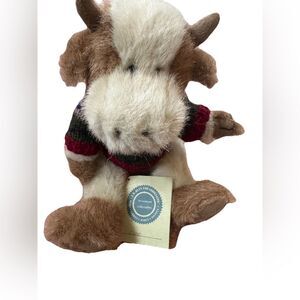 NWT Boyd Steer Cow 1995 With Wool Blend 1994 Boyd Sweater 11 Inches brown white